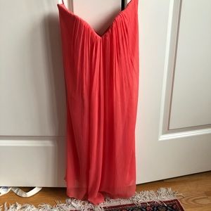 Alice and Olivia coral pink mini dress